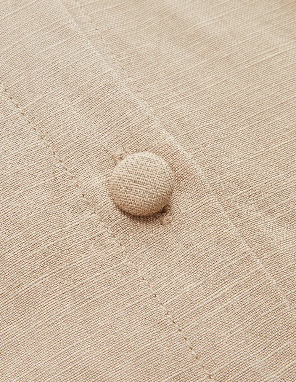 Linen Blend Lace Trim Shirt & Shorts Set