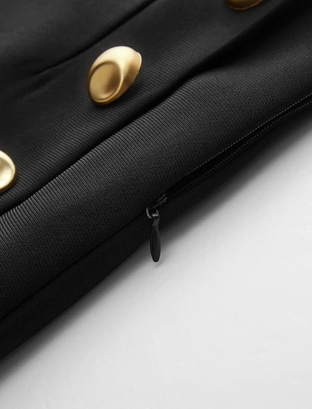 Metal Detail High-Waist Shorts