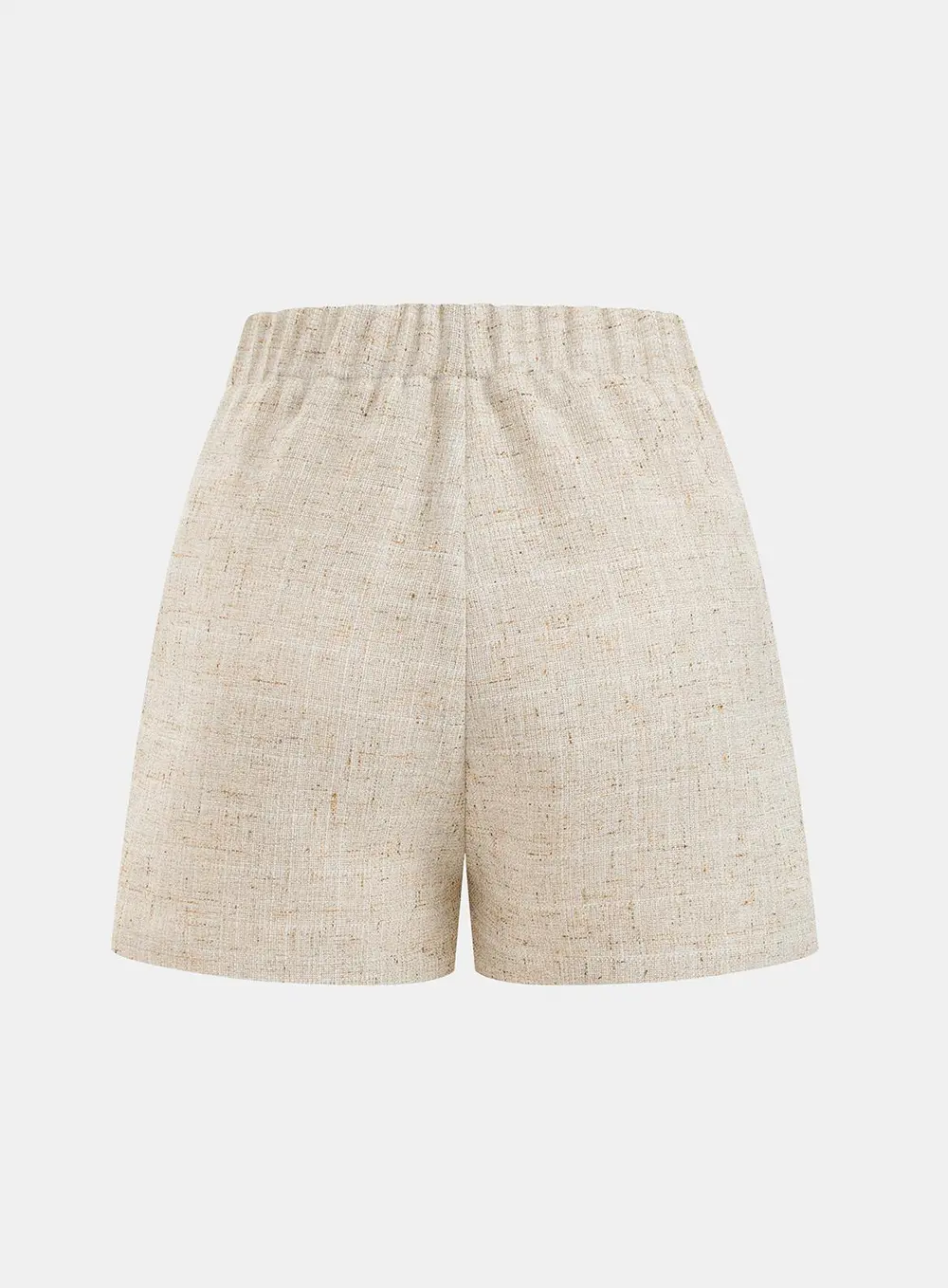 Tweed Buttoned Vest & Mini Shorts Set