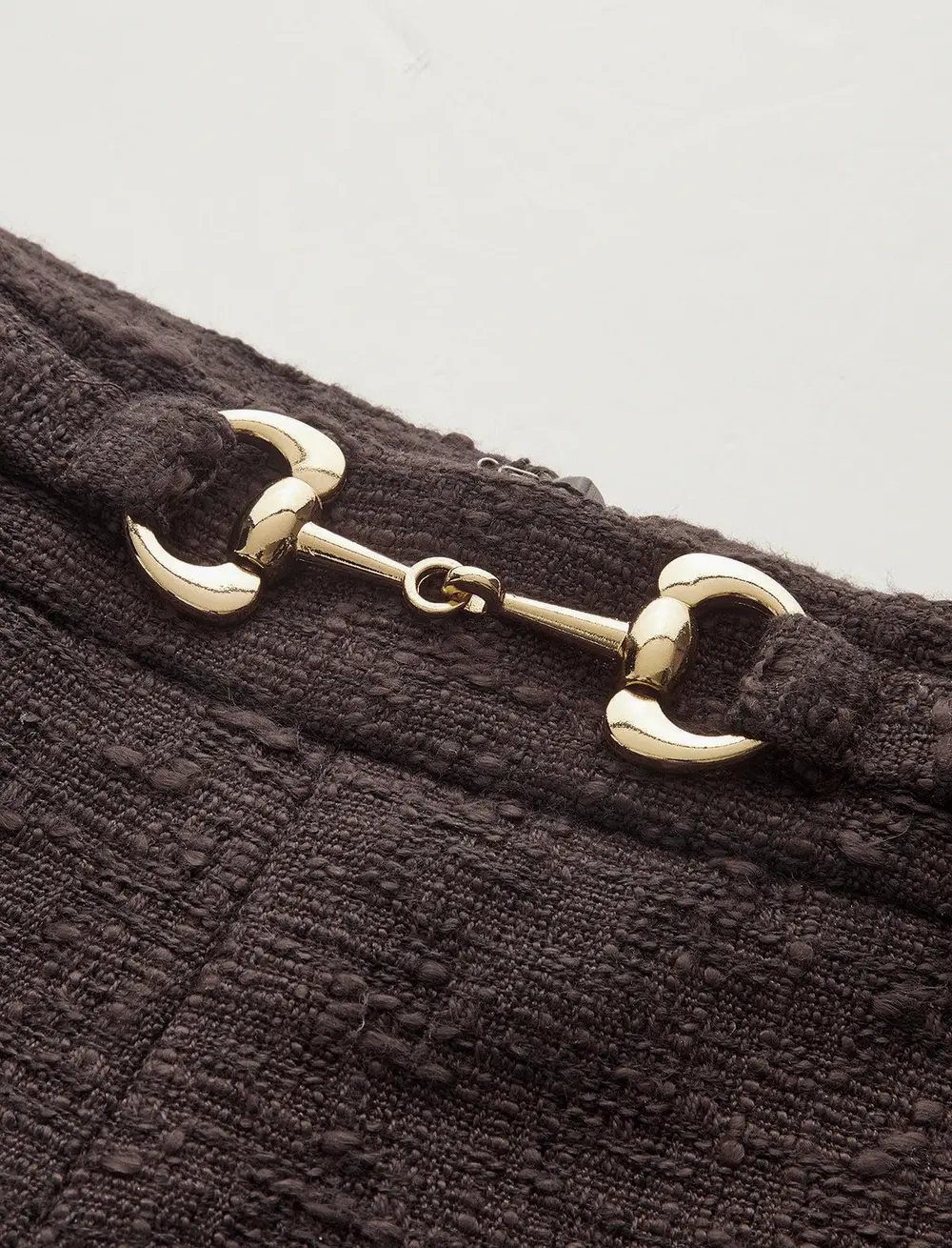 Horsebit Buckle Tweed Shorts