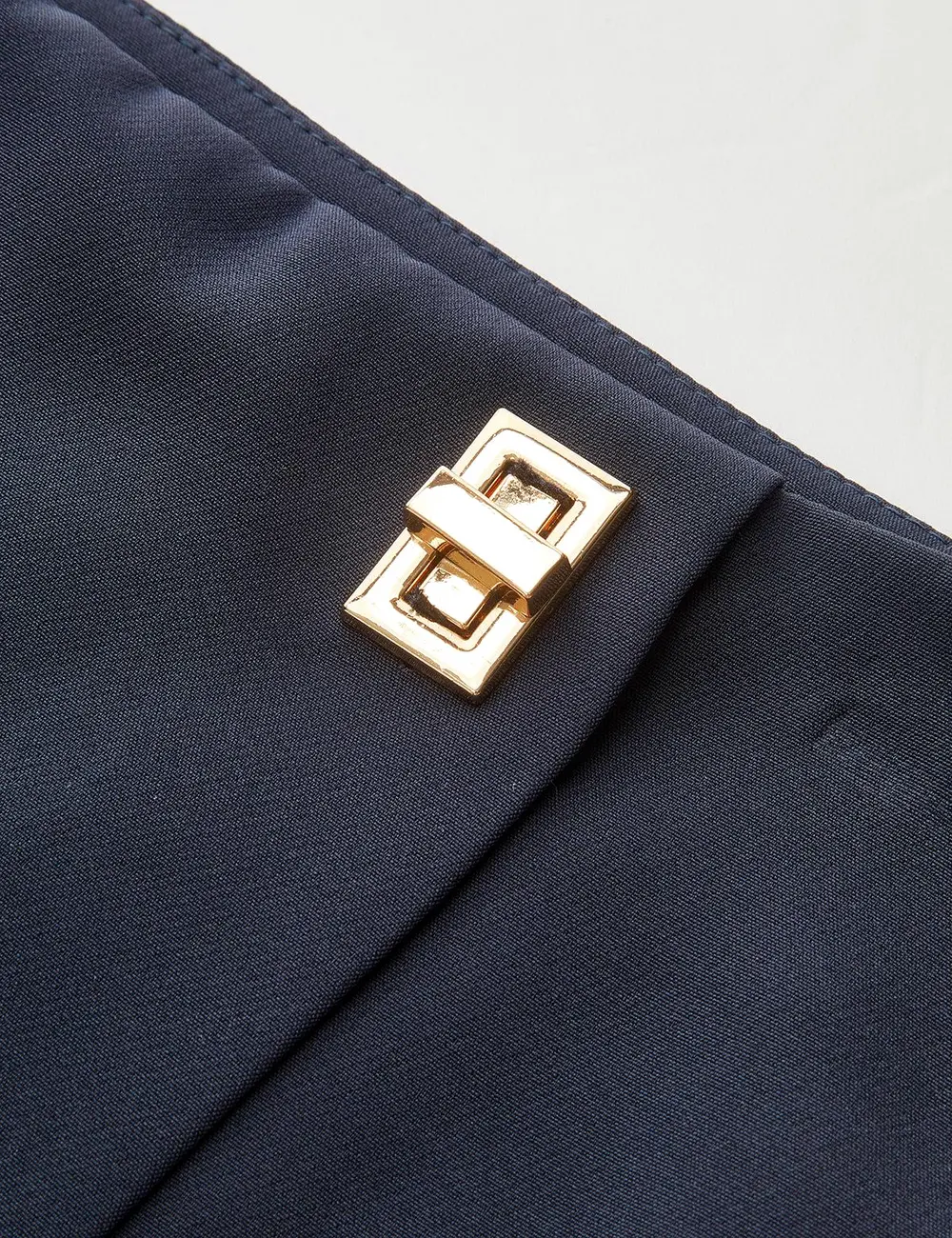 Metal Detail Asymmetric Skort