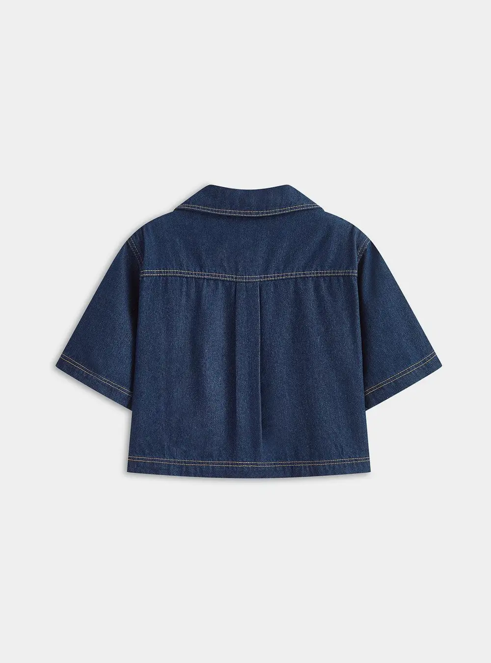 Denim Pocket Detail Shorts Set