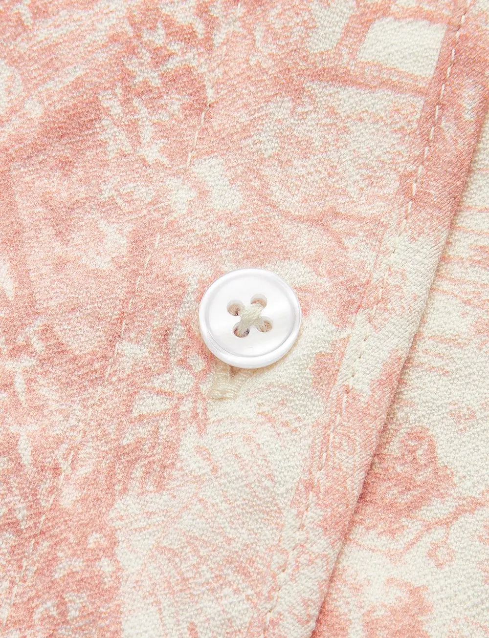 Printed Contrast Trim Shorts Set