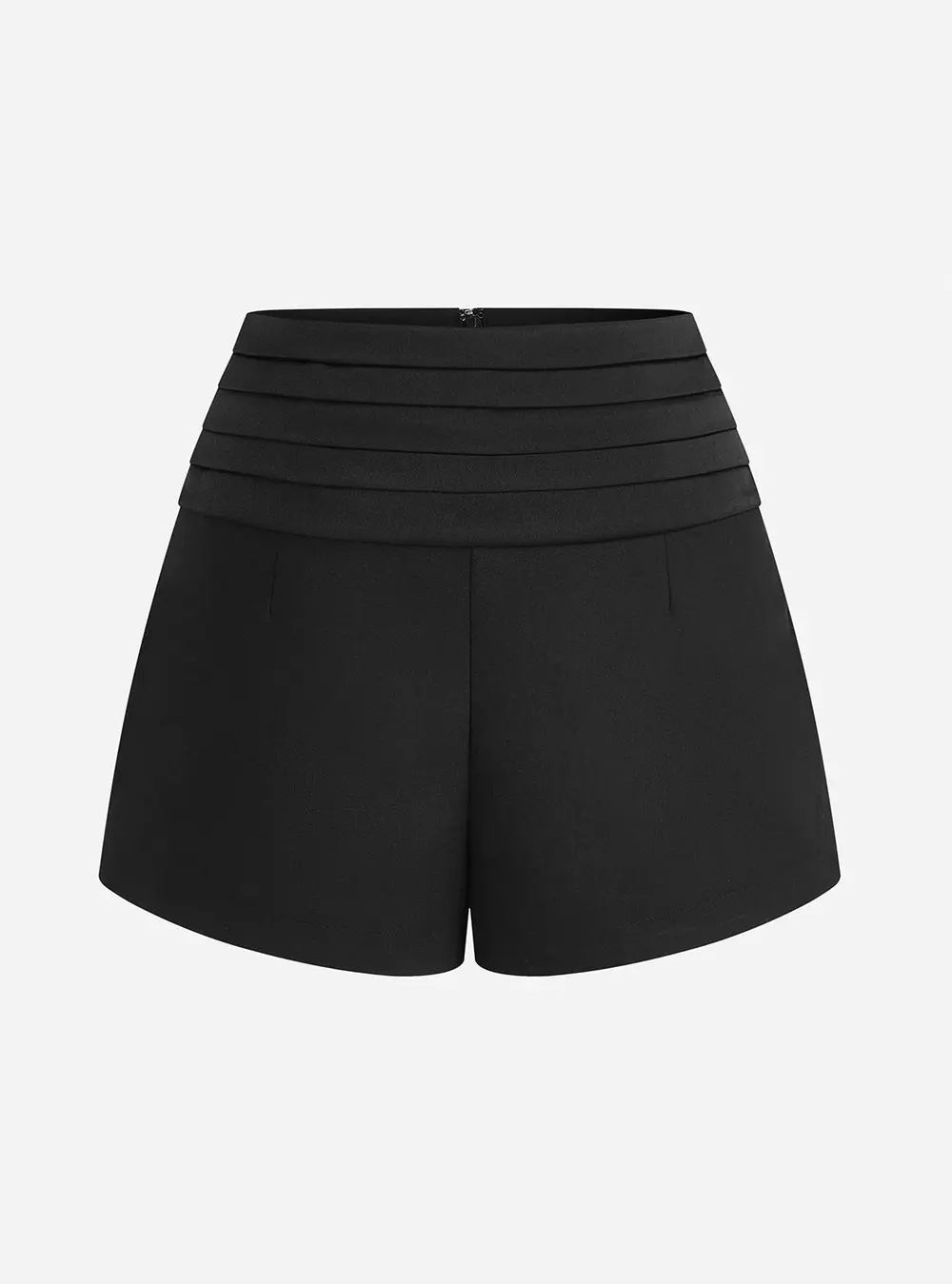 Pleated Waistband Tailored Shorts