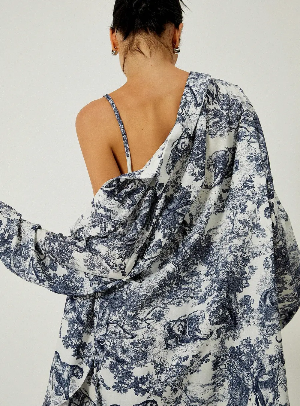 Floral Print Three Piece Shorts Set