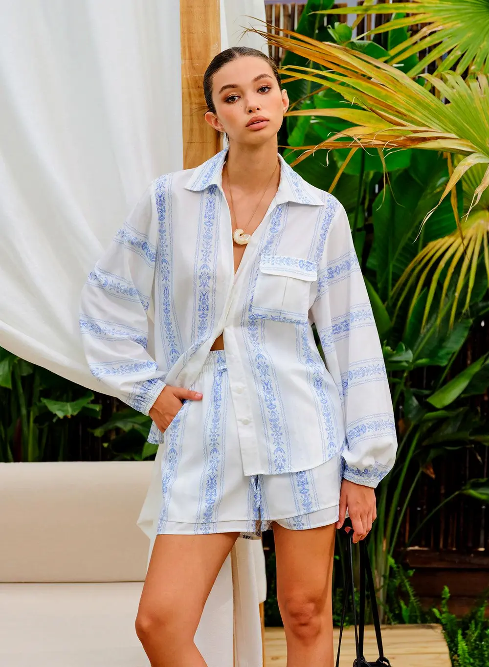 Floral Printed Shorts Set