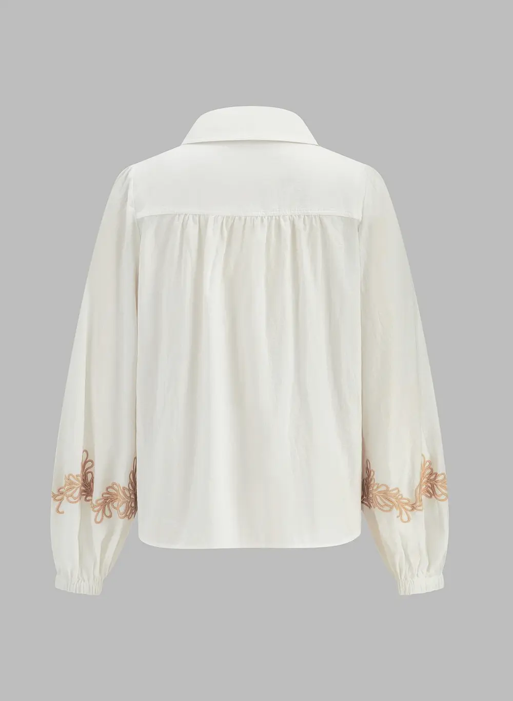 Cotton Embroidered Shirt & Belted Shorts Set