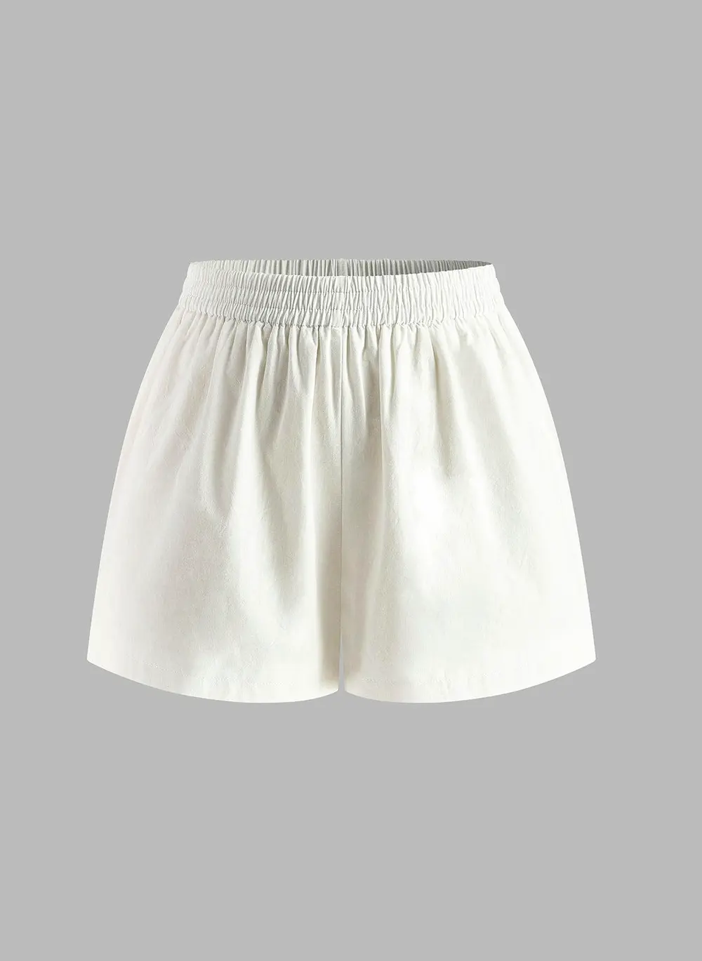 Cotton & Linen Backless Halter Top With Shorts Set