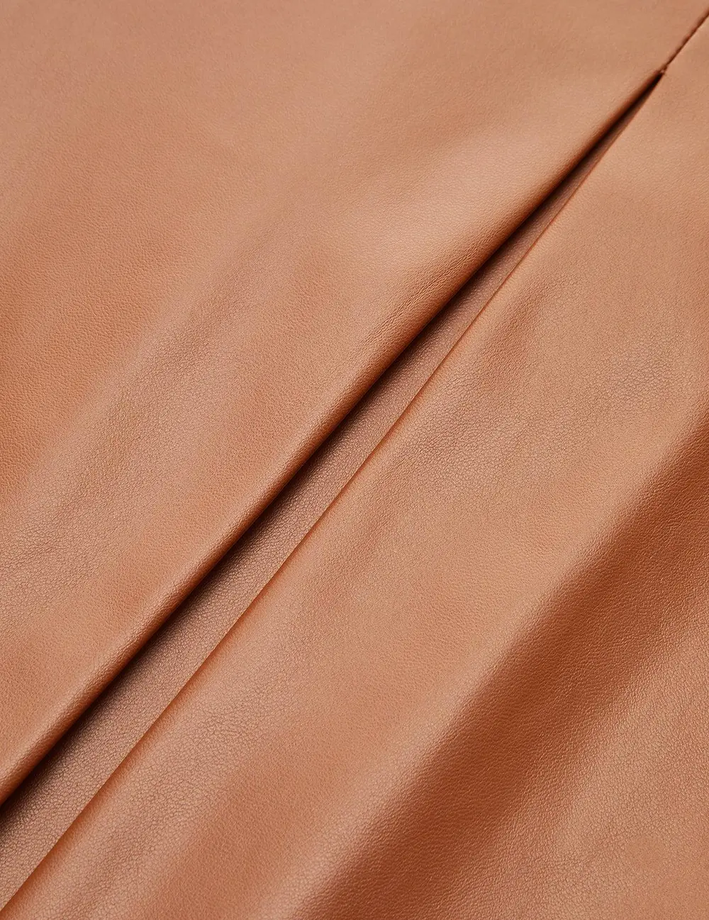 Pleated Fuax Leather Shorts