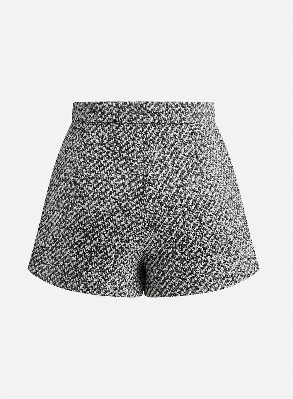 Wool-Blend Tweed Pockets Shorts