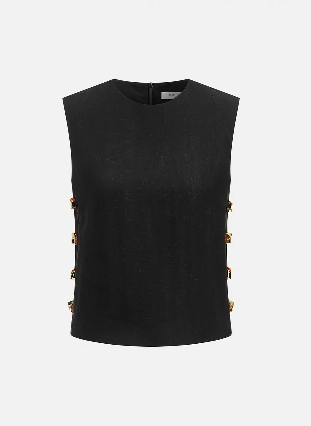 Tortoiseshell Detail Sleeveless Top & Shorts Set