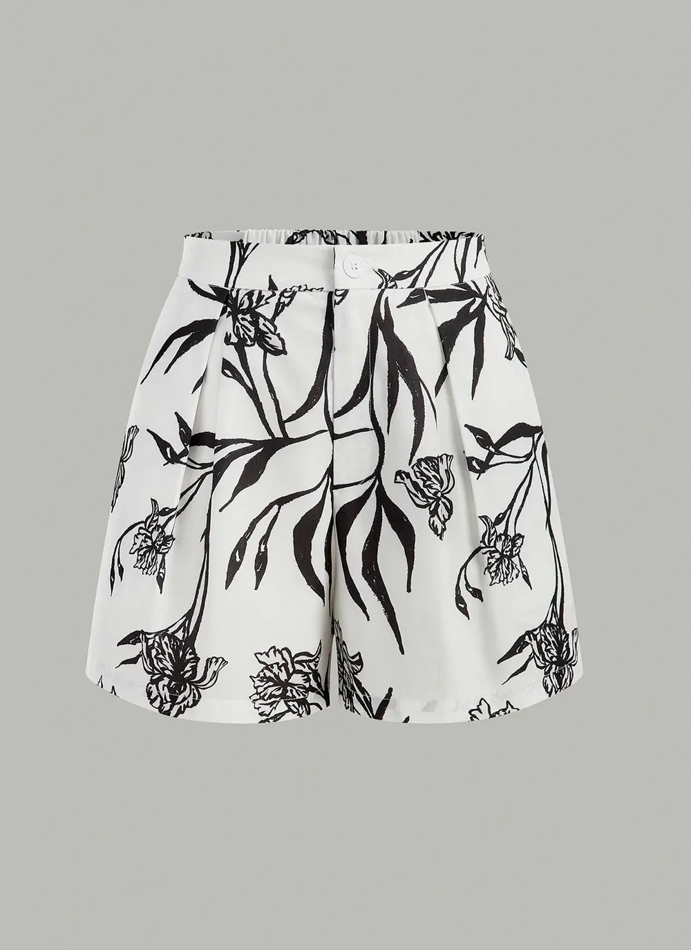 Floral Print Peplum Top With Shorts Set