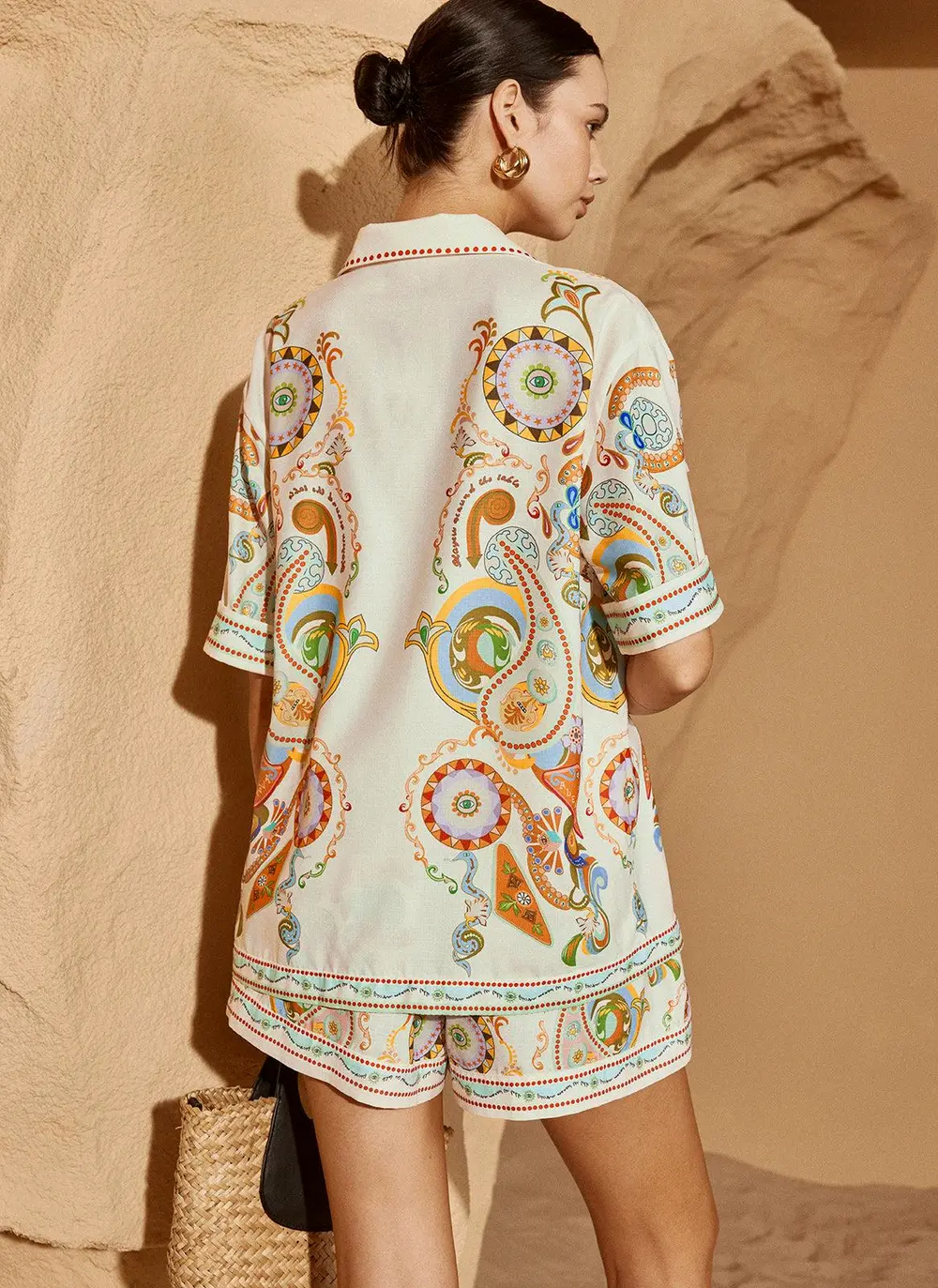 Polo Print Half Sleeve Shorts Set