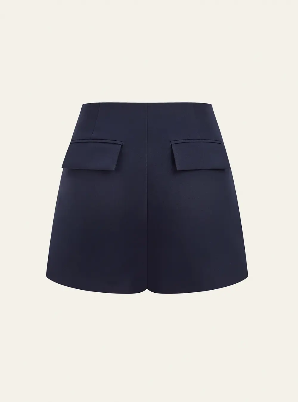 Metal Detail Asymmetric Skort