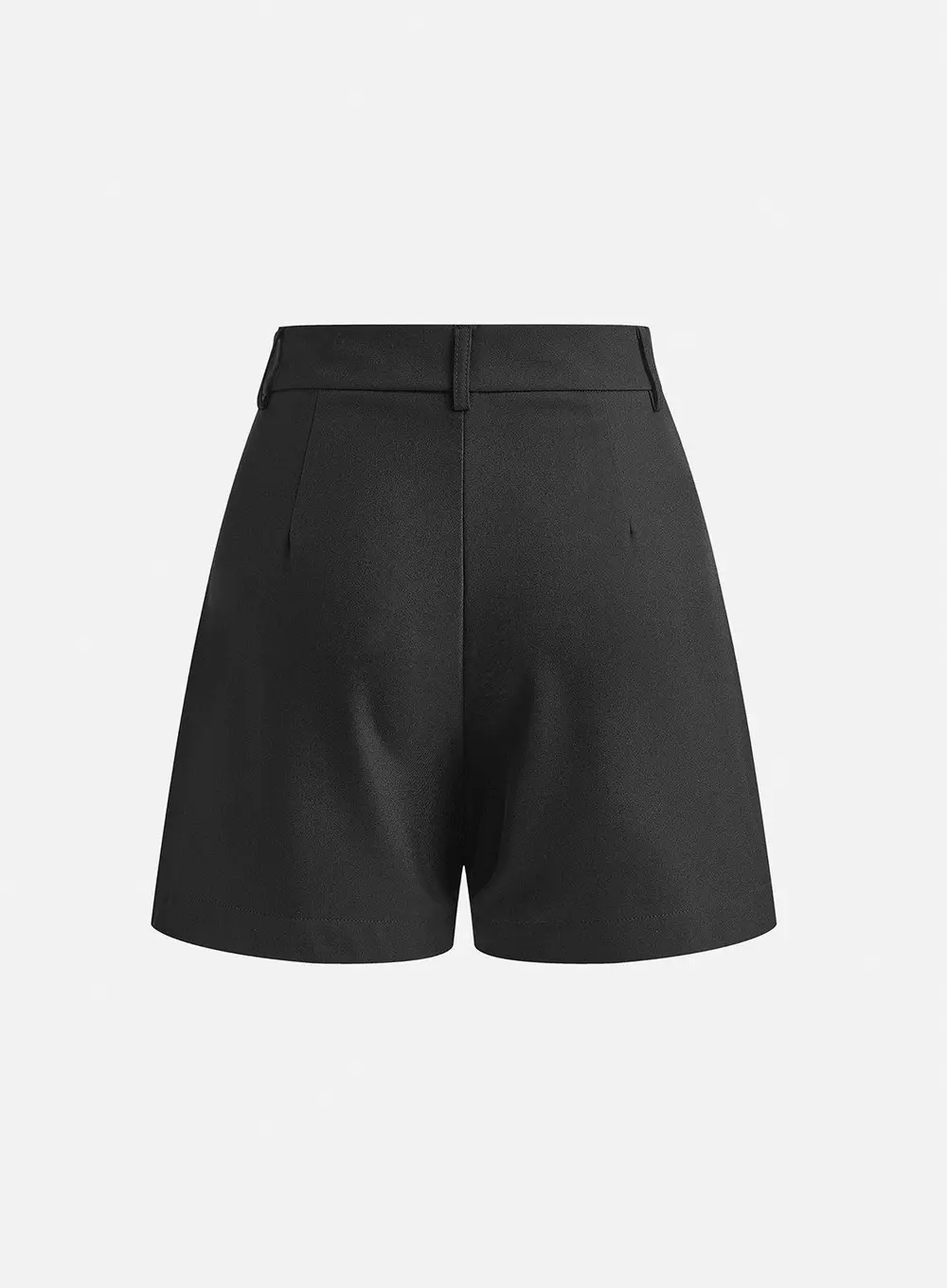 Semi-Sheer Mid-Waist Shorts Without Belt