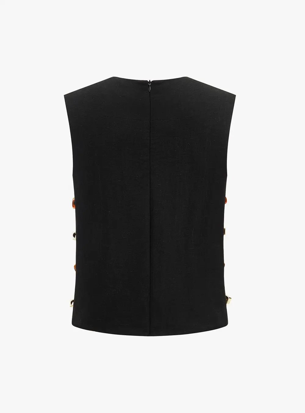 Tortoiseshell Detail Sleeveless Top & Shorts Set