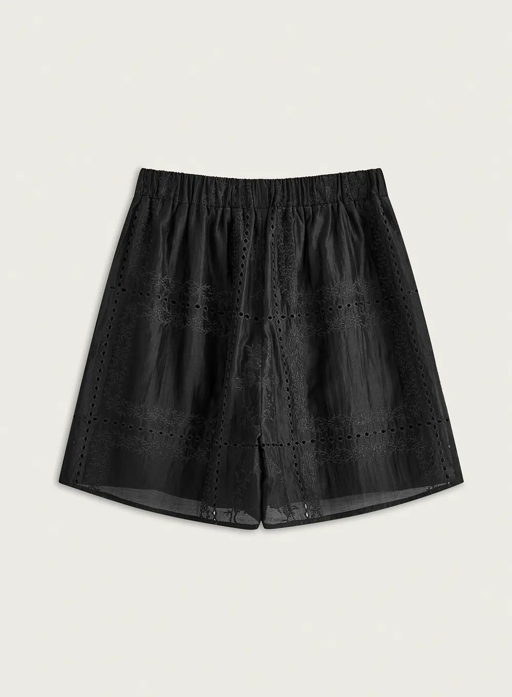 Embroidery Detail Long Sleeve Shorts Set