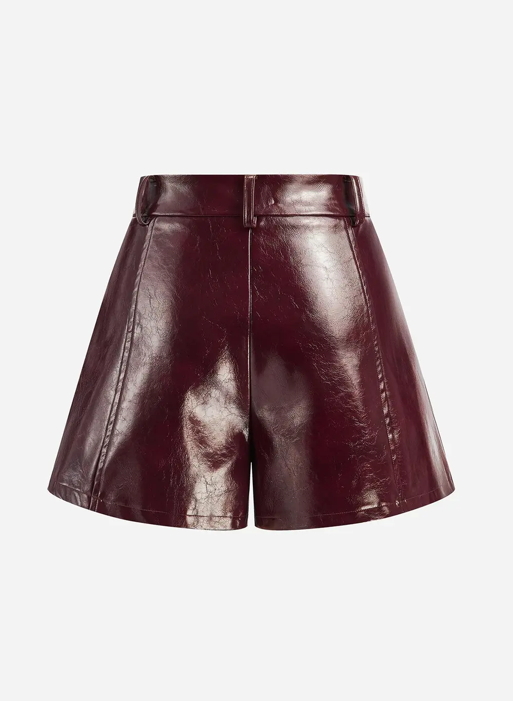 Faux Leather A-Line Shorts