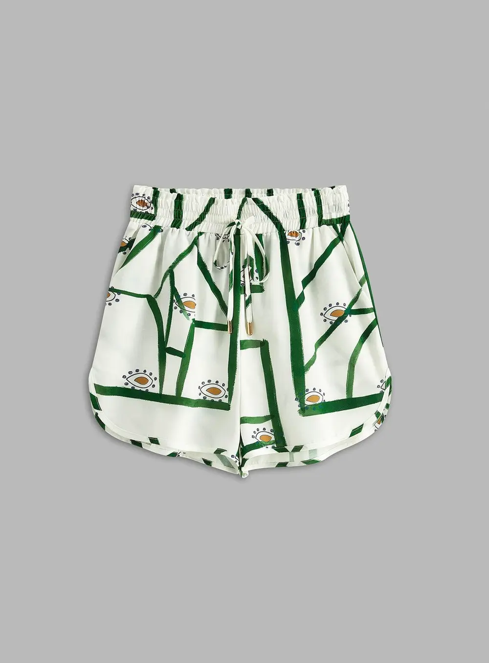 Print Drawstring Shorts Set