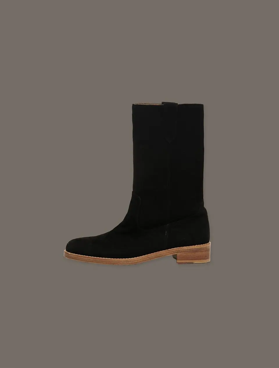 SUEDE LONG BOOTS (BLACK)