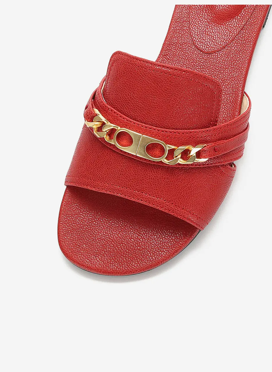 Anello Signature Chain Comfy Slippers - Wine