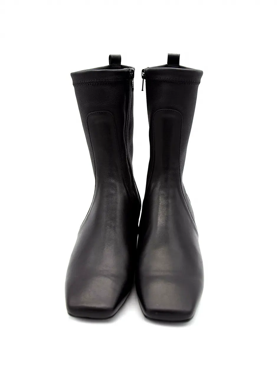 Two Parts Ankle Boots - Black