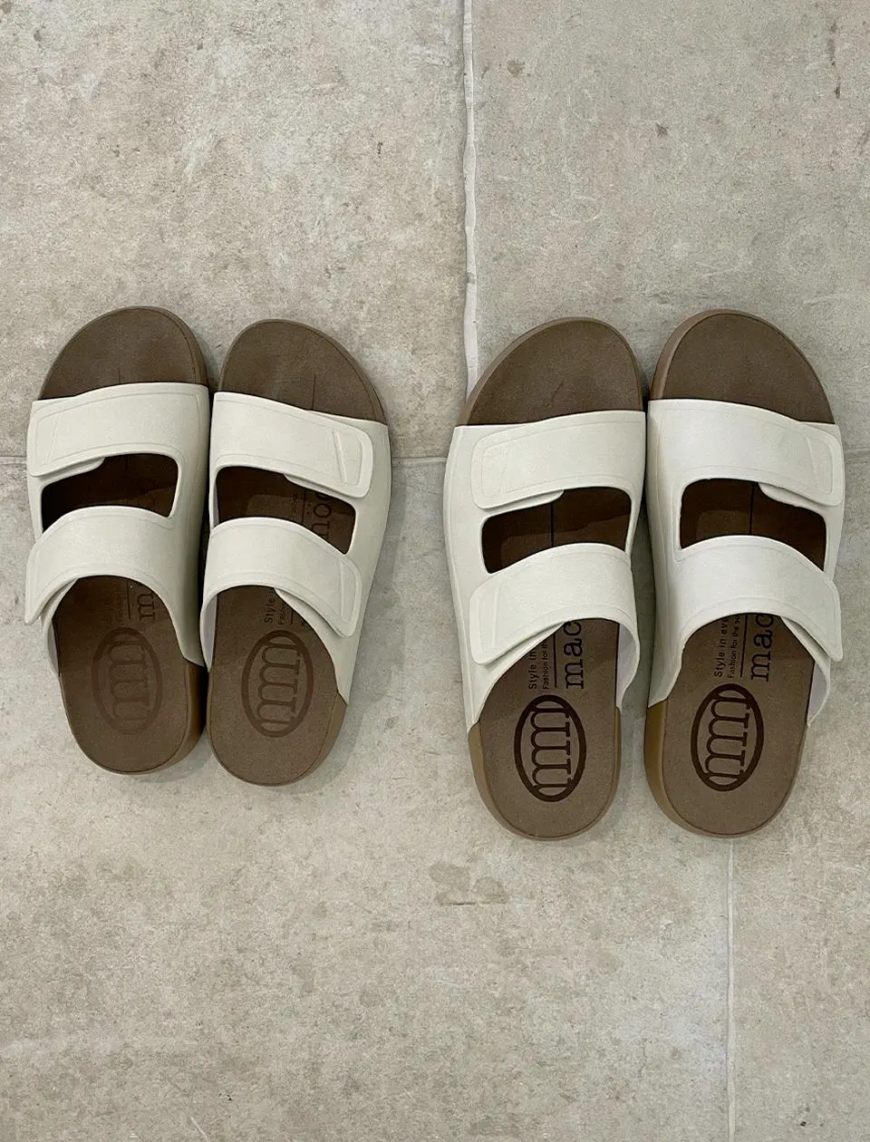 Unisex Banding Double Velcro 2.5cm Slides [4colors]