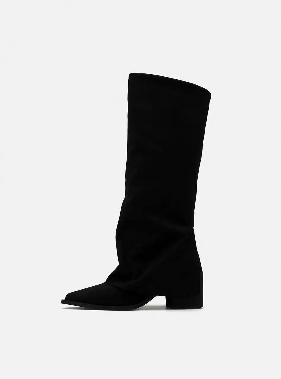 Stiletto wrinkle Cover Long Boots 412448007 (7cm/2