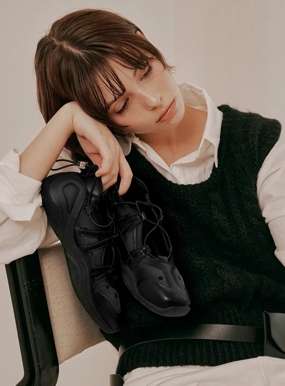 Banding Mary Jane Flat Sneakers (EBAL157117)