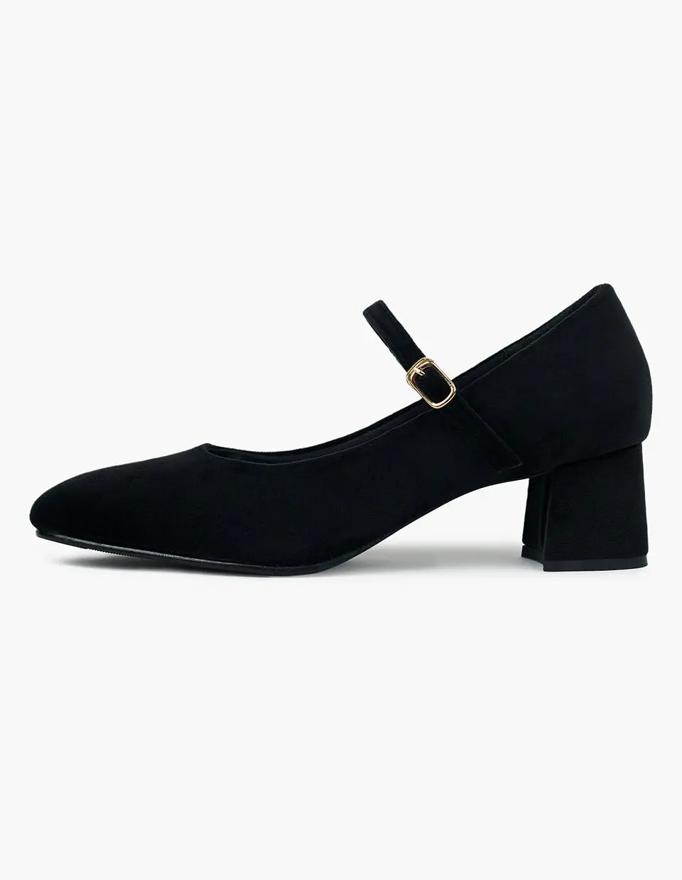 Breeze Mary Jane Velvet 5cm Pumps (CW0101BK)