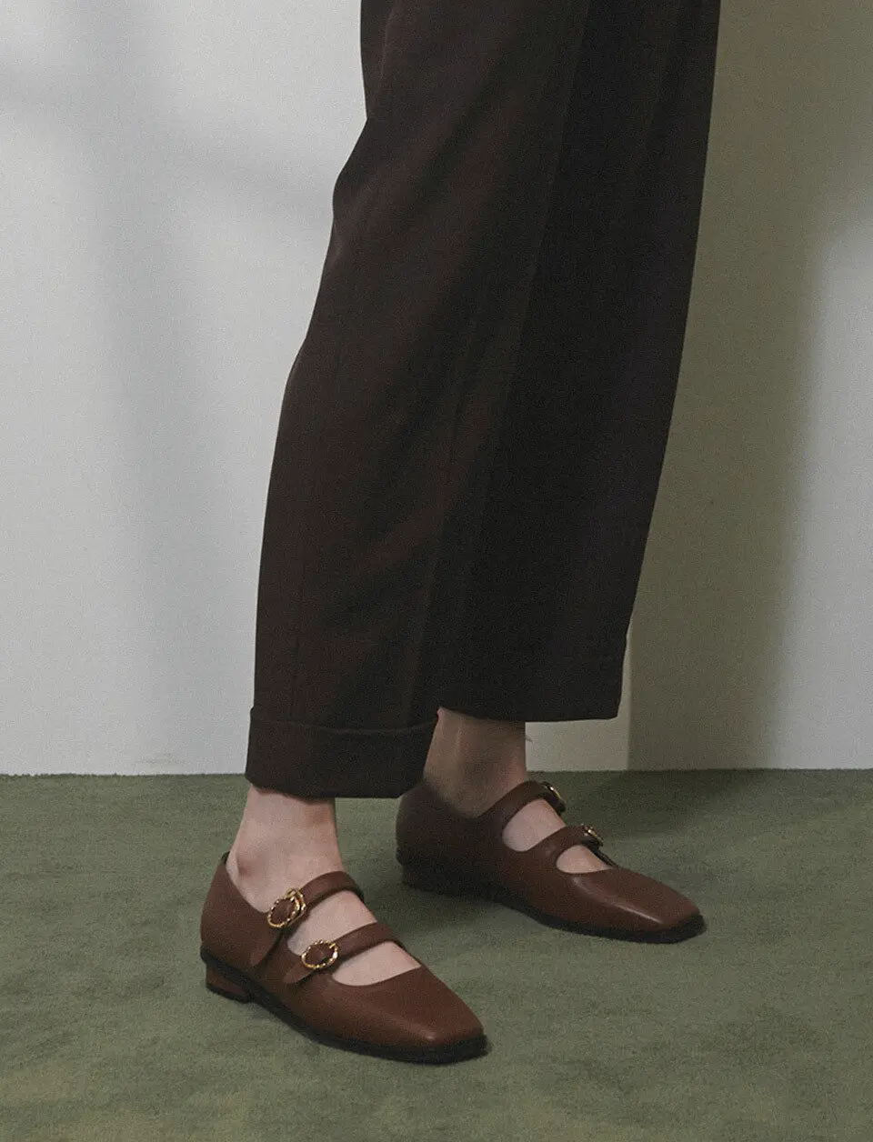 Yanira 2 Strap Loafers - Brown (AM221505)