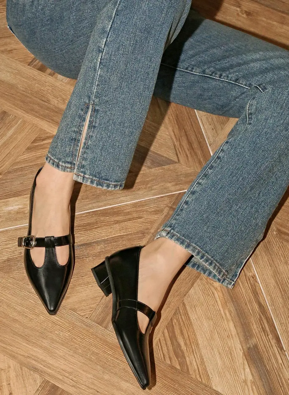 Lazard T-Strap Flat Shoes