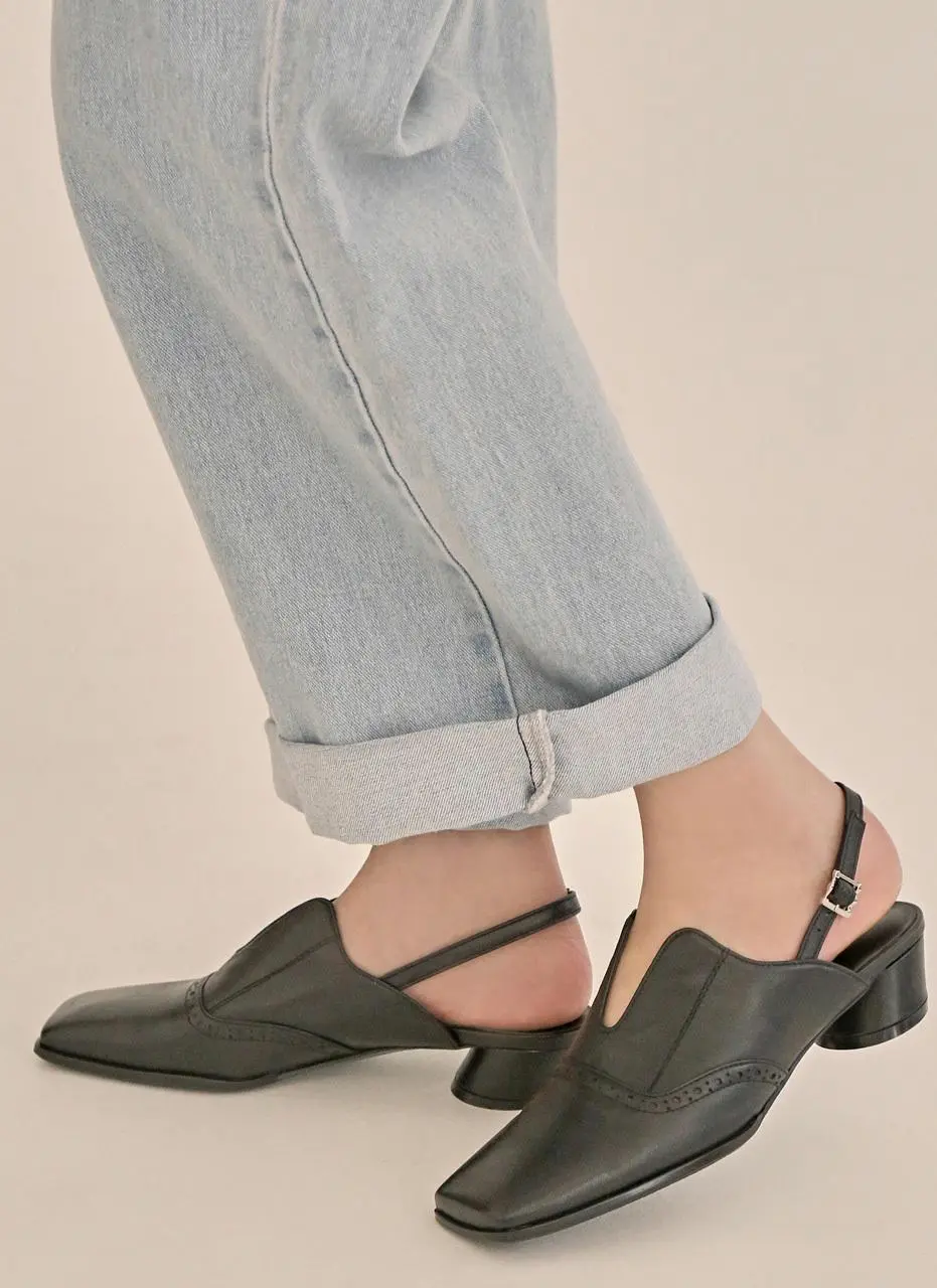 1449 Square Slingback Pumps [Sienna]