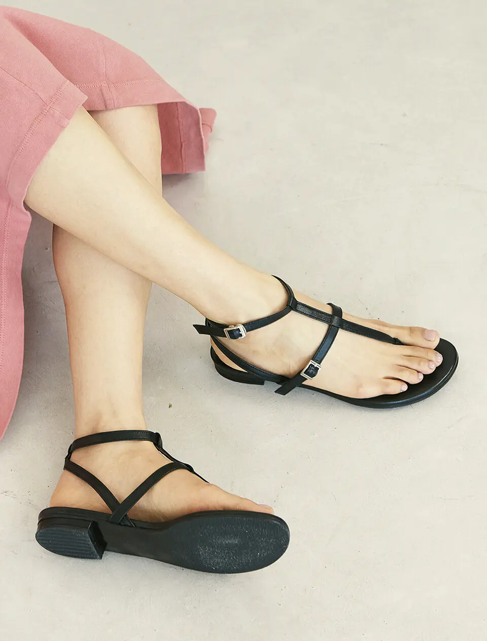 Flat Sandals N21-S232 Black