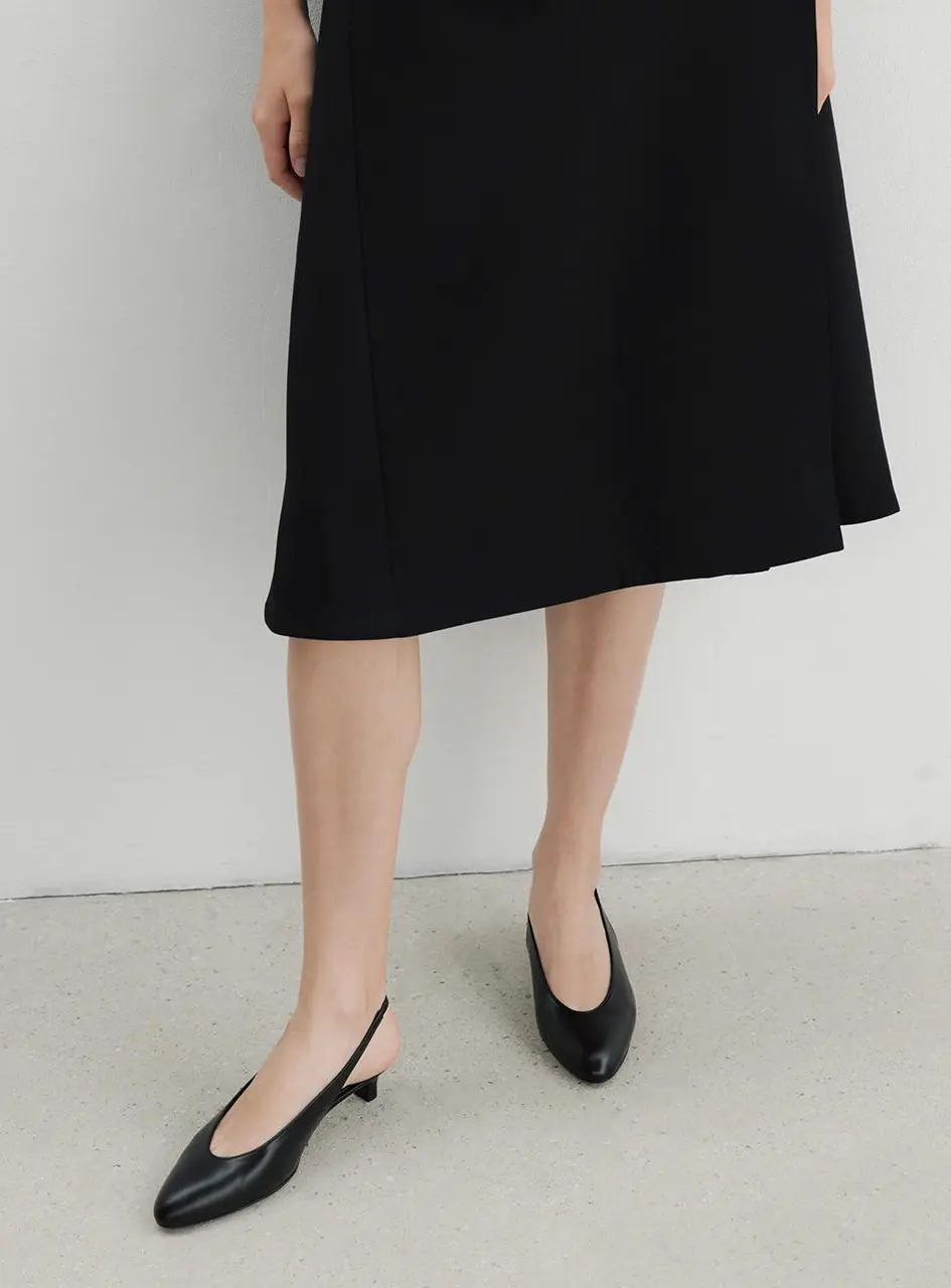 Leather Slingback Shoes (333)