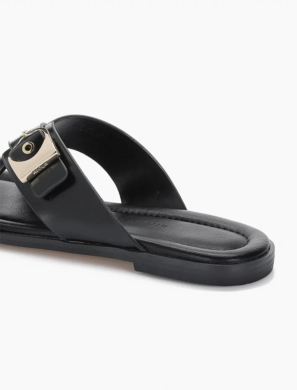 Anello Crossover Strap Slippers - Black