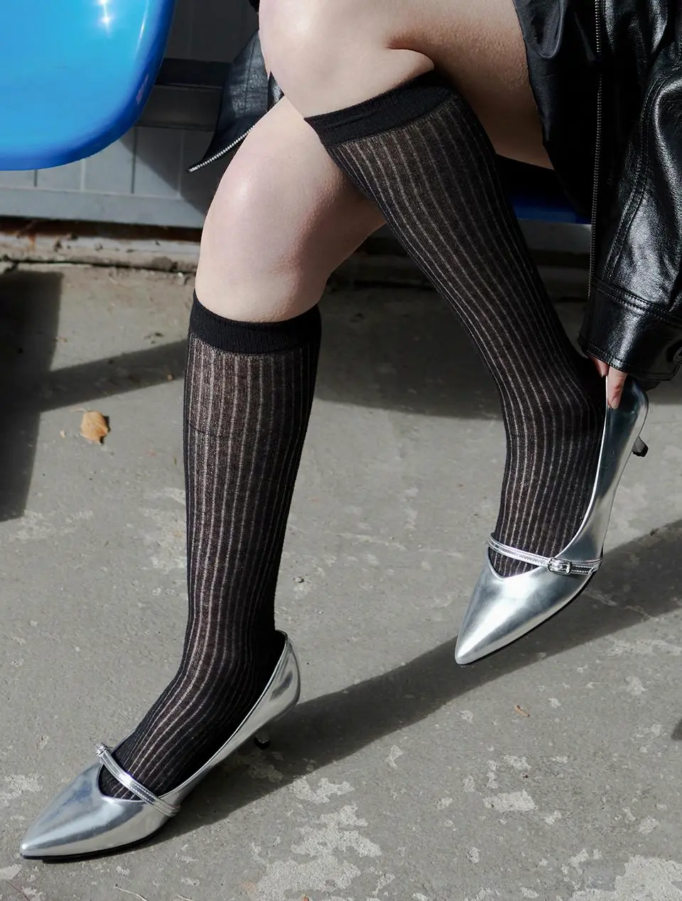 5cm Mary Jane Kitten Heel Claire Pumps (CW0078SV)