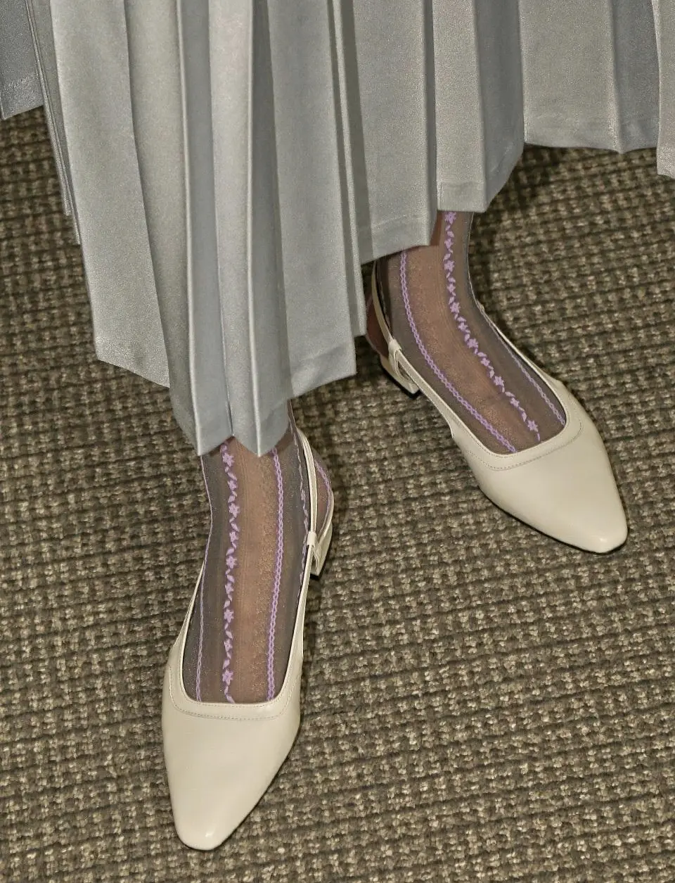 168J Haru Pumps Slingback Heel 3cm 6cm