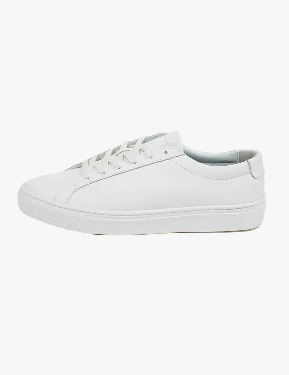 Women's Men's Cowhide Height-Increasing Minimalist Sneakers [White]