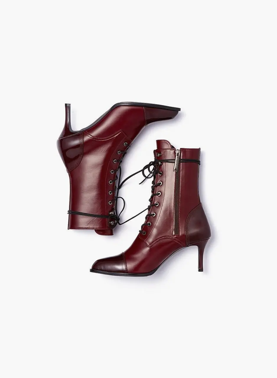 CM19BA701 Lace-up Boots_Wine