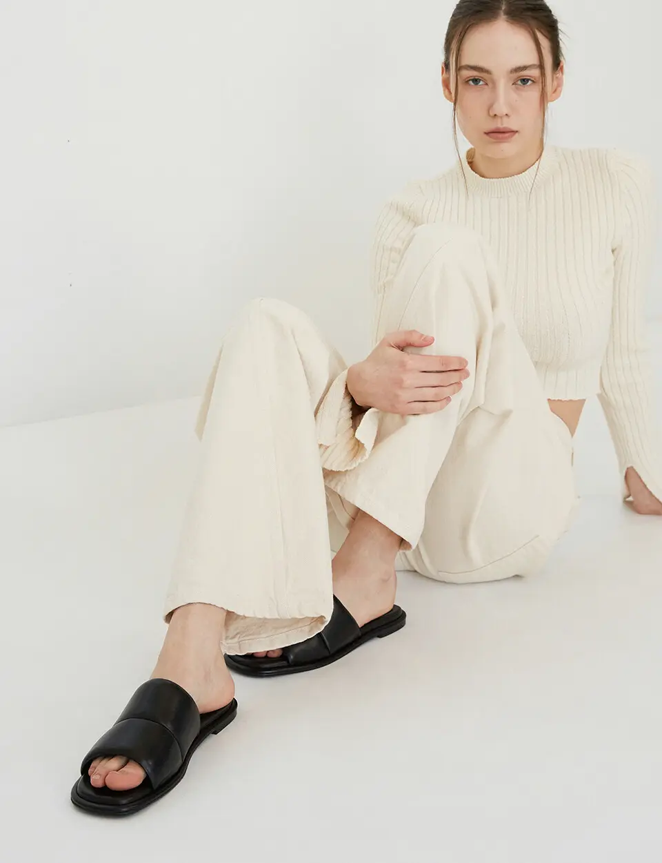 Laila Slides_Leather Black