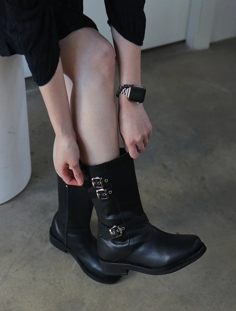 Day Buckle Biker Boots (2 Colors)