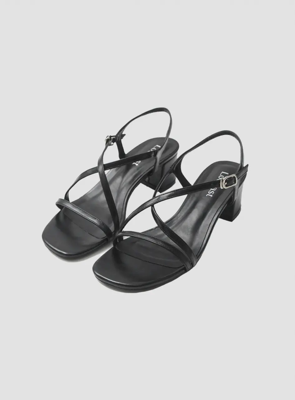 Anna X Strap Middle Heel Sandal_2colors