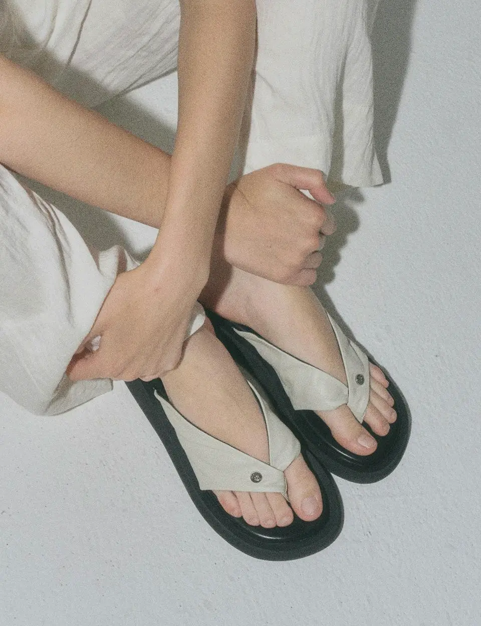 REVE Soft Leather Platform 3cm Slides