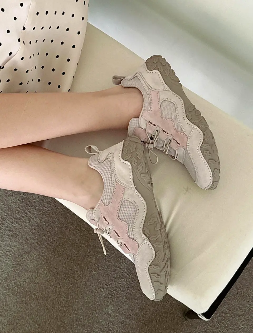 Roa String Urban Leather 3cm Sneakers [4 colors] (AQH1308)