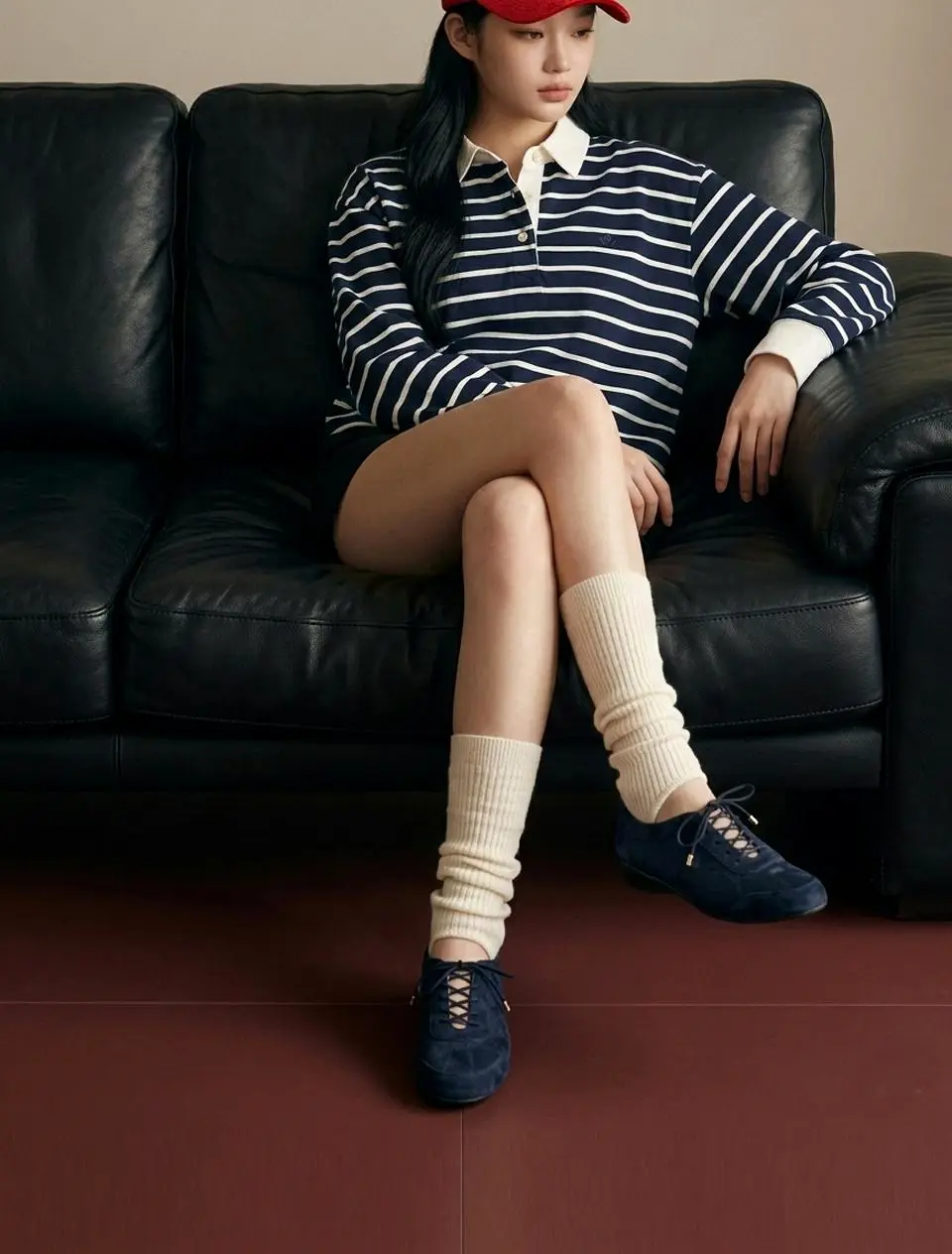 NOTEN_dark navy Top Open Driving Sneakers