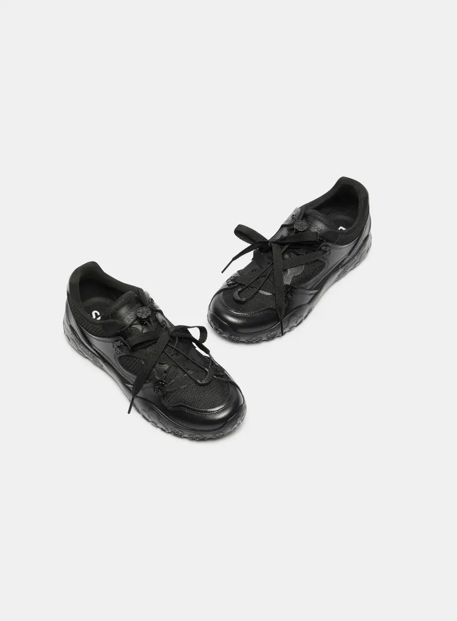 Flower lace-up sneakers [black] (DG4DS26020BLK)