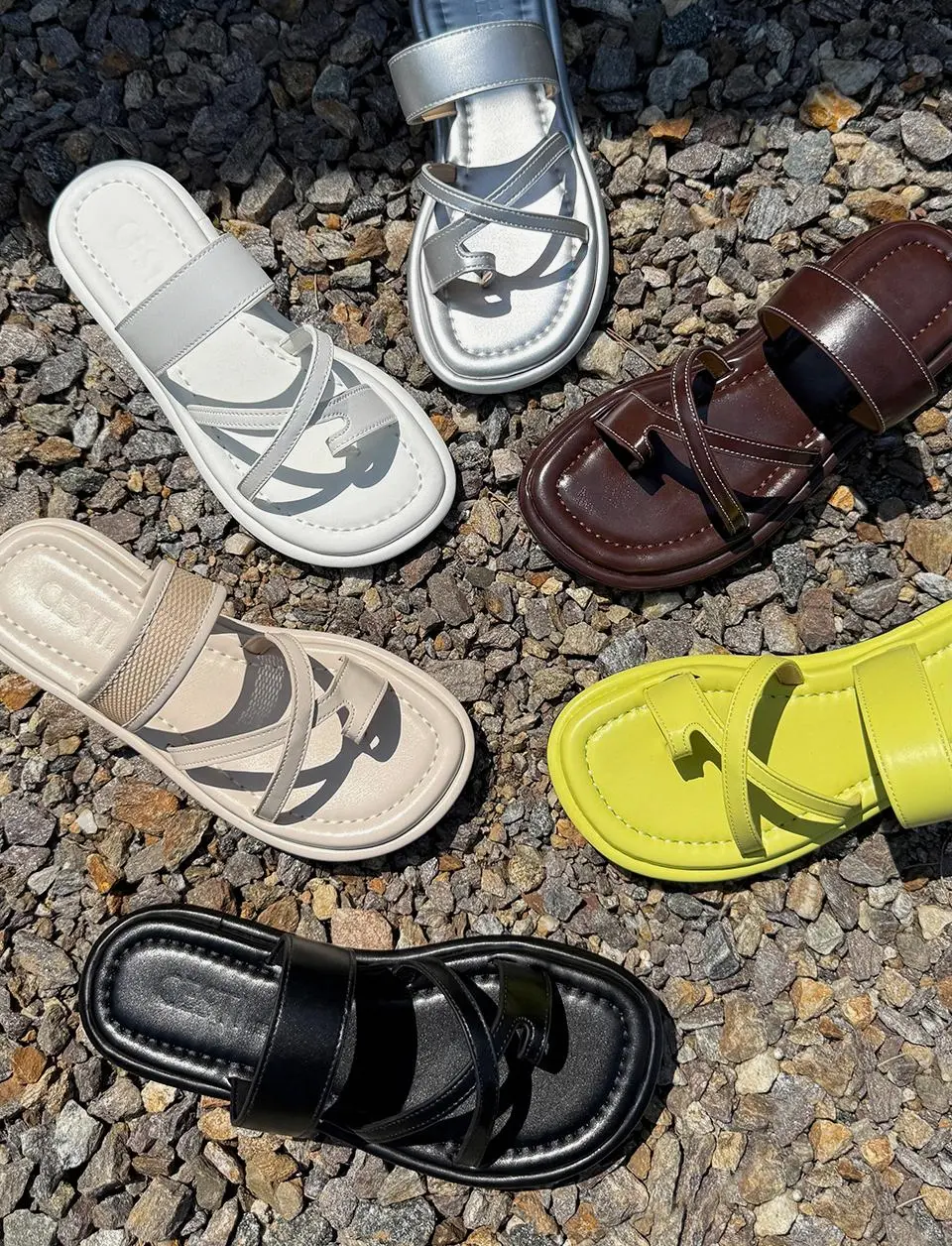 Round Toe Cushioning Flip-Flop 6color