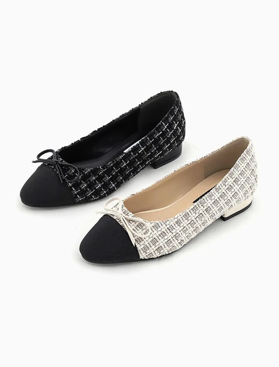 Roelly Ribbon Tweed 2cm Flat Shoes