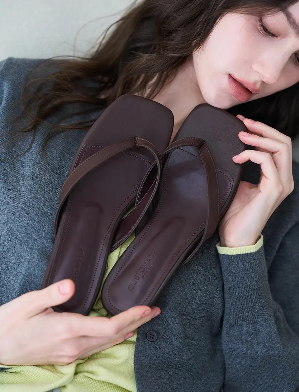 Lumi Kitten Flip Mule 3cm (CW0104DBR)